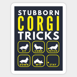 Stubborn Corgi Tricks - Dog Training Sticker